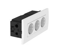 PRESA ELETTRICA OBO BETTERMANN SDE-RW D0RW3 - 250 V, 16 A, 3 prese, dimensioni 185x84x59 mm