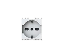 Presa elettrica P40 2P+T 16 A 4BOX per Vimar Plana bianca