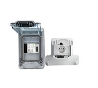 Presa elettrica per auto con presa di ricarica IP54, piccolo distributore e interruttore FI/LS 16A, per auto EV, set completo con cavo da 5 m, 3 x 2,5 mm (set senza contatore digitale CA)