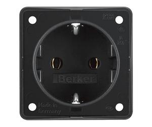 PRESA ELETTRICA SCHUKO BERKEL Presa SCHUKO, 250 V, Impianti elettrici civili e industriali, Nero