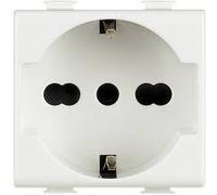 Presa Elettrica Univ. Schuko Bivalente 10-16a+t Da BTICINO AM5440/16