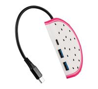 Presa elettrica USB C tipo C maschio a 2 prese USB 3.0 + tipo C Power Strips adattatore stazione splitter per tablet laptop