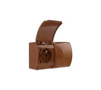Presa ermetica 2x 2P+Z da incasso IP44 162-02