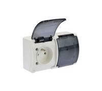 Presa ermetica 2x 2P+Z da incasso IP44 162-51