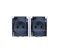 Presa ermetica doppia con/u sportello IP44 ALBERO GNH-2HZ/00/d