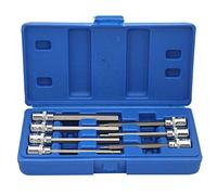 Presa esagonale 7 pezzi, punta a bussola quadrata 3/8 con 1/8 3/16 7/32 1/4 9/32 5/16 3/8 Set di prese a prolunga esagonali lunghe in acciaio al cromo vanadio