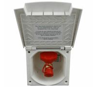 PRESA ESTERNA RUBINETTO GAS PER VAN ROULOTTE CAMPER CARAVAN BIANCO COPERCHIO