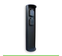 Colonna di Energia 2-fach Presa IP44 Antracite Alluminio Distributore di Potenza