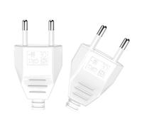 presa europea, spina piatta, 220V, 2.5A, coppia, connettore schuko, bianco