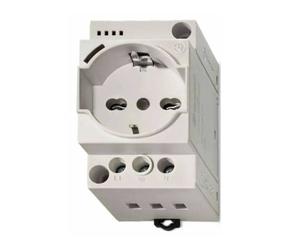 Presa Finder Din universale Schuko e Bipasso da quadro grigio 7U0082300000