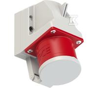 Presa fissa 32A 400V 3P+T+N IP44 525-6D con coperchio