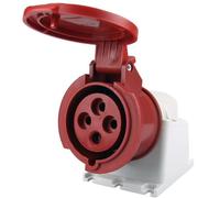 Presa fissa 32A 4P 400V rossa montaggio a incasso 23396\P01
