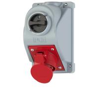 Presa fissa con interruttore 0-1 32A 4P 400V IP44 COMBO-POL
