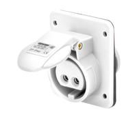 Presa Fissa Incasso 10 Gradi IP44 2P 16A 20-25V 40-50V Cablaggio A Vite