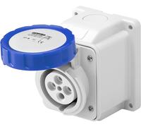 Presa Fissa Incasso 10 Gradi IP44 2P+T 16A 200-250V Blu Cablaggio A Vite