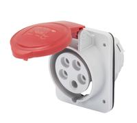 Presa fissa incasso Gewiss 3P+N+T 16A IP44 rossa 380V GW62210H