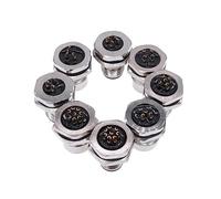 Presa flangiata dado anteriore 3/4/5/8 pin M1216 vite filettata maschio femmina M16 M12 connettore sensore impermeabile foro di montaggio 16mm(Male 5pin)
