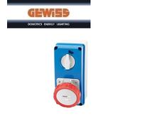 PRESA GEWISS INTERBLOCCATA CON FONDO 16A 3P+T IP67 GW66208N