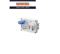 PRESA GEWISS INTERBLOCCATA NO PORTAFUSIBILI 32A 2P+T IP44 GW66015