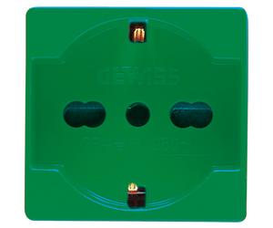 Presa Gewiss system unel tedesca 10/16A colore verde GW20282