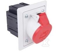 Presa grigia inclinata da pannello 16A 5P 415-6PKG