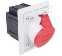 Presa grigia inclinata da pannello 32A 5P 425-6PKG