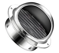 Presa Griglia di Ventilazione Rotonde 50mm-300mm Coperture Aerazione Tonda Acciaio Inox Aria, Cucina Presa di Ventilazione A Parete, per Garage Cucina Armadio Antipioggia(ID 60mm)