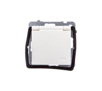 Presa impermeabile agli spruzzi con/u IP44 con GPH-1GZP/m/27/w