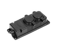 ORNO Multipresa Elettrica 2 Prese Schuko Esterna Impermeabile IP44 230V 16A Resistente Agli Urti, Non Infiammabile (Tipo francese)