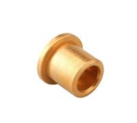 Presa in rame grafite 4 10 pezzi ID 16 mm OD 20 mm flangiatura metallurgia polvere cuscinetto boccola di guida con flangia graduata (10 pezzi, 16 x 20 x 8 x 25 x 2)