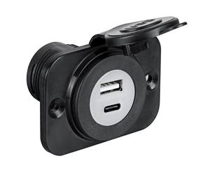 Presa incasso doppia USB Type-A + Type-C - 1 PZ Osculati - 14.516.05 - 1451605