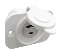 Presa incasso doppia USB Type-A + Type-C bianca - 1 PZ Osculati - 14.516.15