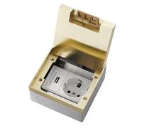 Presa Incasso Piatta Nascosta, Scatola Pavimento per Prese Elettriche in Acciaio Inox Con Presa a 2 Poli E USB Scatola Di Alimentazione Piccola Sigillata E a Prova D'acqua