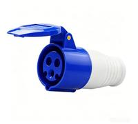 Presa industriale 16A 240V a 3 poli resistente alle intemperie, conforme a IEC309-2, presa di ricambio antipolvere con coperchio, 1 confezione