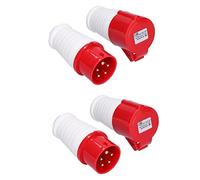 Presa industriale, 2PCS Presa industriale Connettore 5 pin IP44 Spine e prese maschio femmina trifase 16A 380V-415V