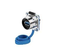 Presa industriale impermeabile con interfaccia maschio e femmina for trasmissione dati pannello tipo LP24 U3.0 linea da 0,6 m(EW LP24P USB3.0 flange female seat)