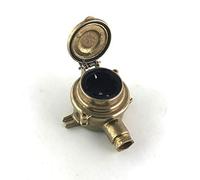 Presa industriale in ottone pressofuso KsH e Co IP54 realizzata a mano in ottone pressofuso con coperchio e ingresso su un solo lato