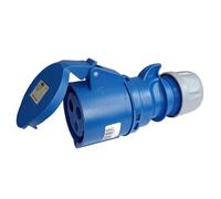 PRESA industriale volante 230V CEE 6H 2P + T 32A IP44 per esterno impermeabile blu