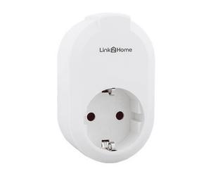 PRESA INTELLIGENTE WIFI LINK2HOME 0088707012, 230 V, Android, iOS, Amazon Alexa, Google Assistant, Bianco