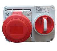 PRESA INTERBLOCCATA 2P+T 3P+T 3P+N+T 16A-32A INCASSO PARETE IP44 220/380
