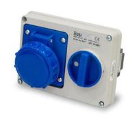 Presa interbloccata da incasso orizzontale 230V 3 poli 16A IP67 Rosi 14.3216B6-I