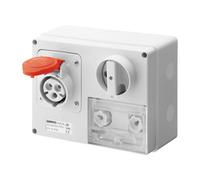 Presa Interbloccata Orizzontale Gewiss GW66031 con Fusibili IP44 3P+N+T 380V