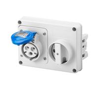 Presa Interbloccata Orizzontale Gewiss GW66104 IP44 Senza Scatola 2P+T 16A 220V