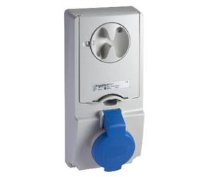 Presa Interbloccata Schneider verticale 2X16 T 230V IP44 82131
