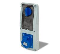 Presa interbloccata verticale con sezionatore interruttore, ad incasso, con portafusibile, 220V 230V, 3 poli 2P+T, 16A, IP54 - Rosi 16.3214B6-I