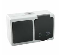 Presa IP54 con interruttore S-SUPERFICIE: la soluzione perfetta per le tue esigenze elettriche esterne ed interne, garantendo sicurezza e durata in qualsiasi ambiente.