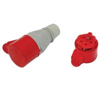 PRESA ISOLATA PORTATILE 32A 400V ROSSA 3P+N+Z IP44 - EX-TGN-137