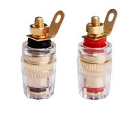 Presa jack Audio Binding Post for connettore a banana da 4 mm morsettiera for altoparlante amplificatore placcato in oro lunghezza 33 mm(2pcs)