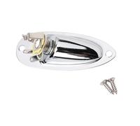 Presa jack di ingresso per chitarra, stile barca, 6,35 mm, con viti, per la maggior parte delle chitarre elettriche (argento)