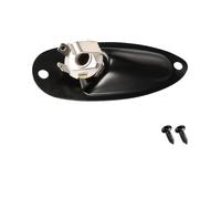 Presa jack di ingresso per chitarra, stile barca, 6,35 mm, con viti, per la maggior parte delle chitarre elettriche (nero)